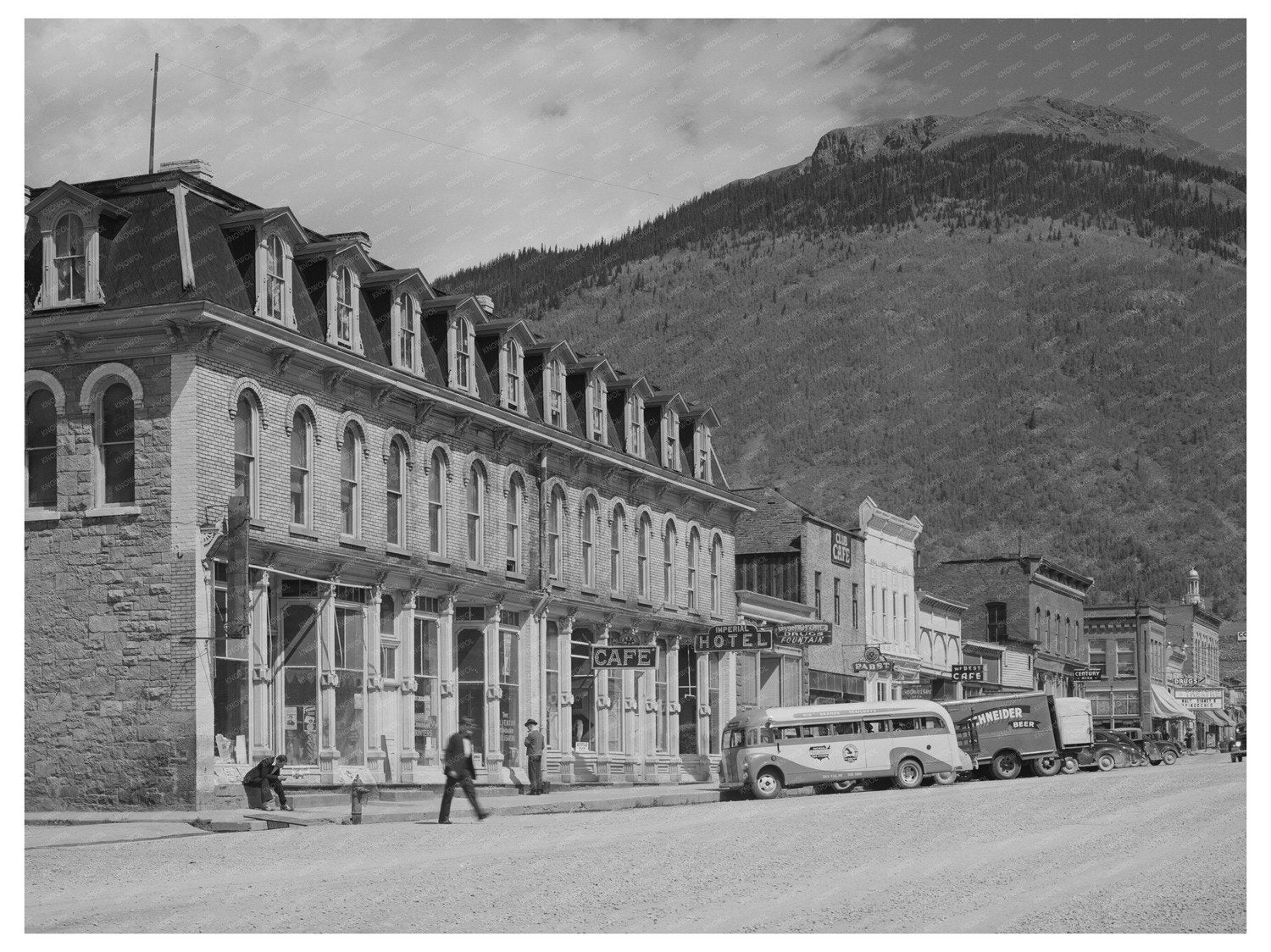 Silverton Colorado Main Street September 1940 Photo