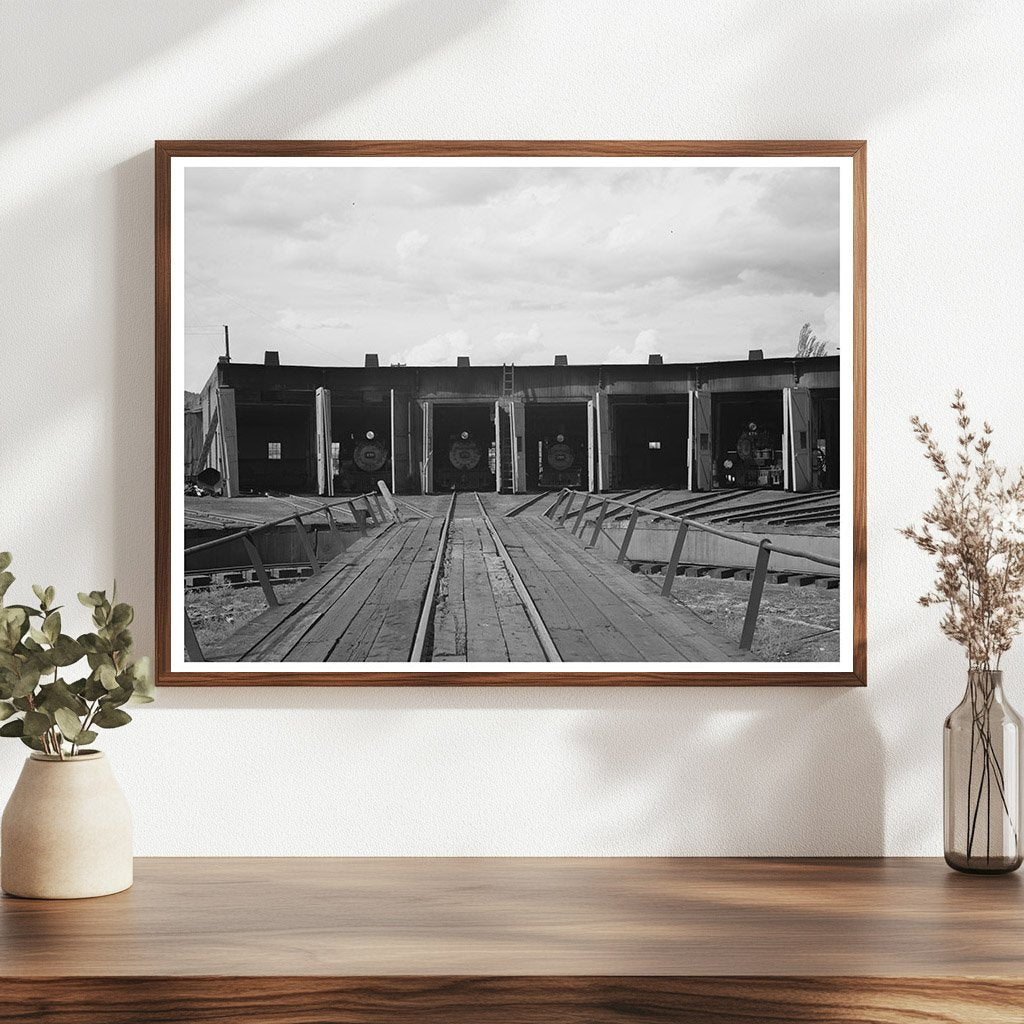 Durango Colorado Railroad Roundhouse and Turntable 1940