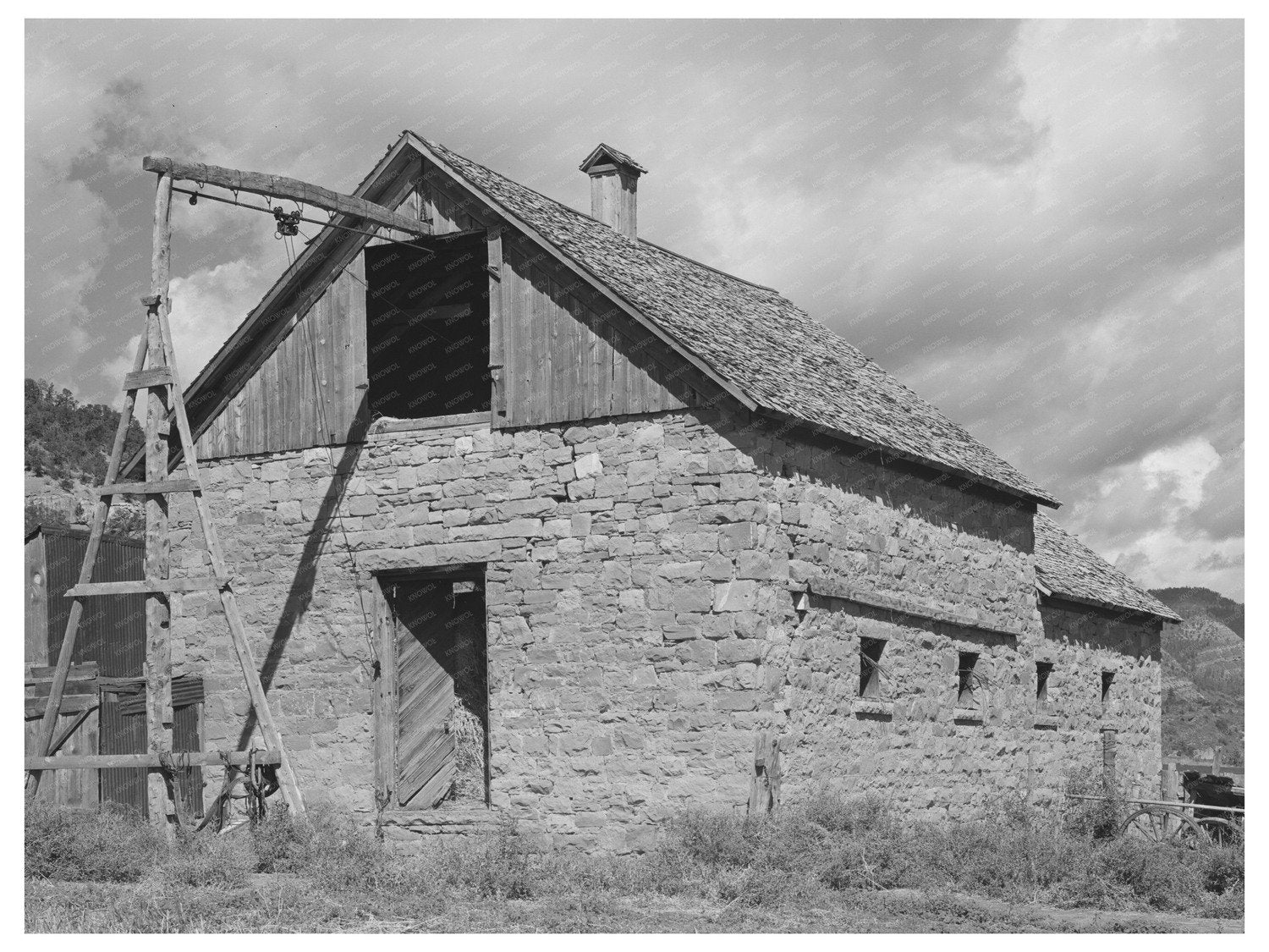 Historic Brick Barn La Plata County Colorado September 1940