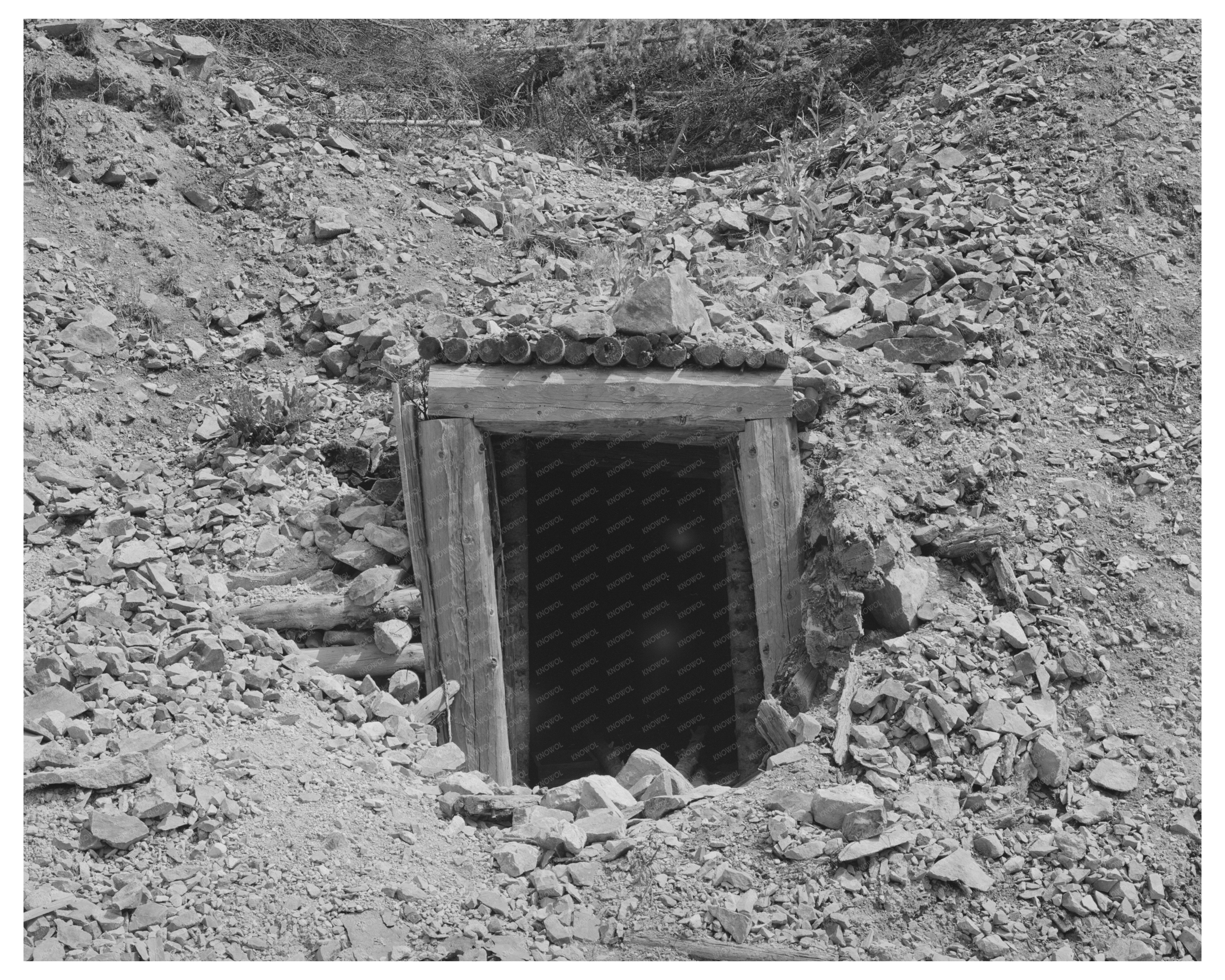 1940 Entrance to San Juan County Mine Tunnel Colorado