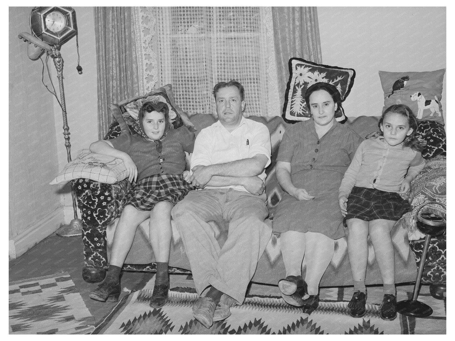 Merchant Family at Home in Concho Arizona 1940