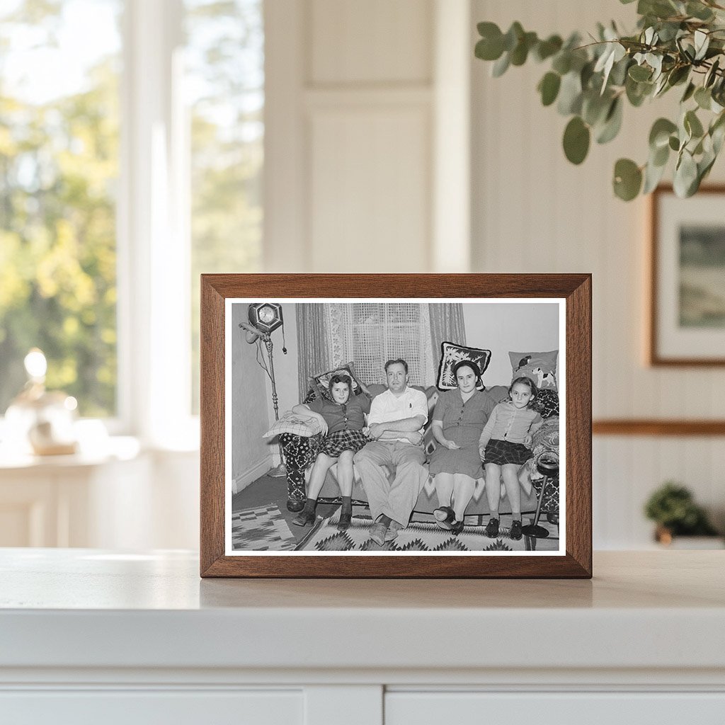 Merchant Family at Home in Concho Arizona 1940