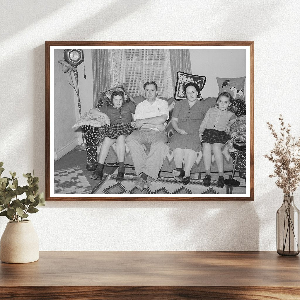 Merchant Family at Home in Concho Arizona 1940