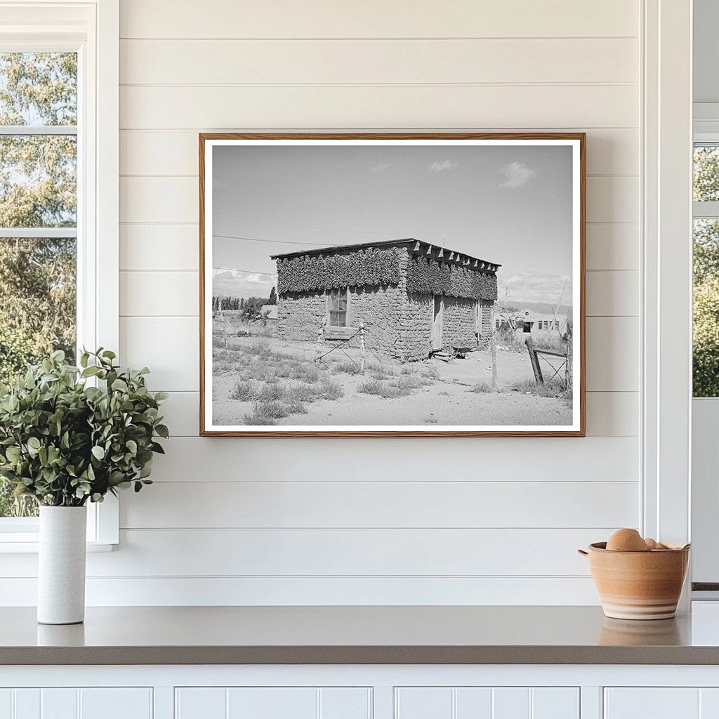 Chile Peppers Drying on Adobe House Arizona September 1940