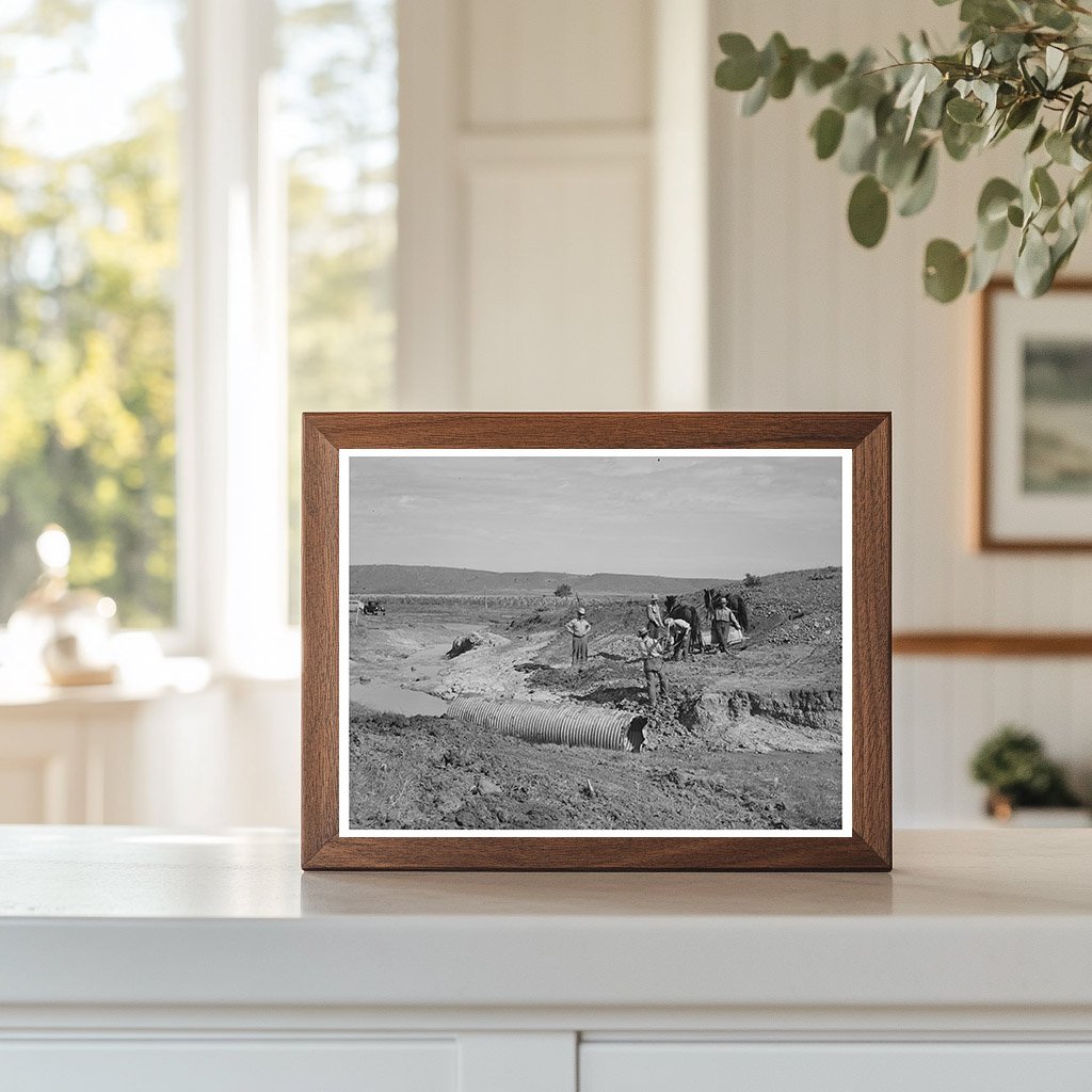 Men Building Bridge in Concho Arizona October 1940