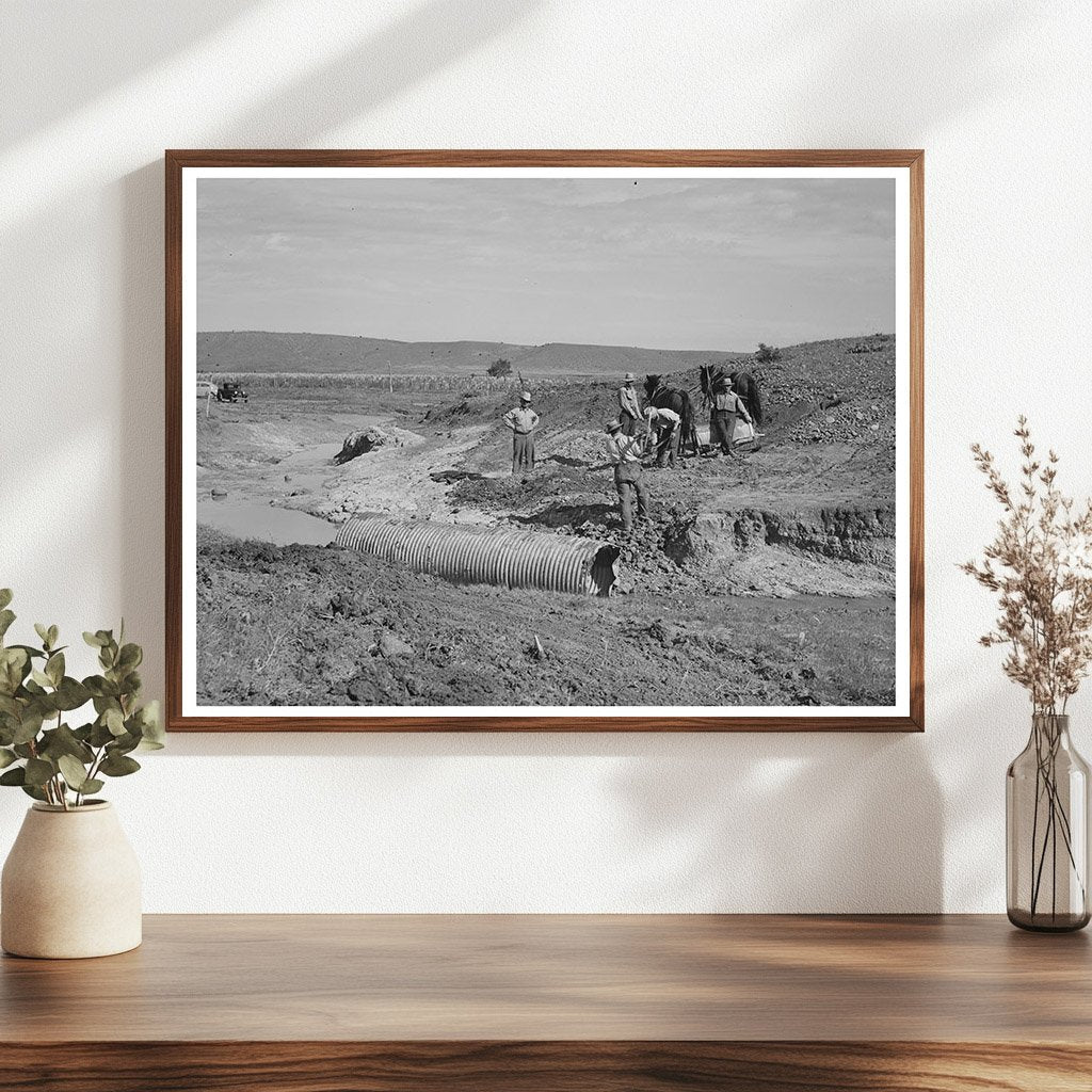 Men Building Bridge in Concho Arizona October 1940