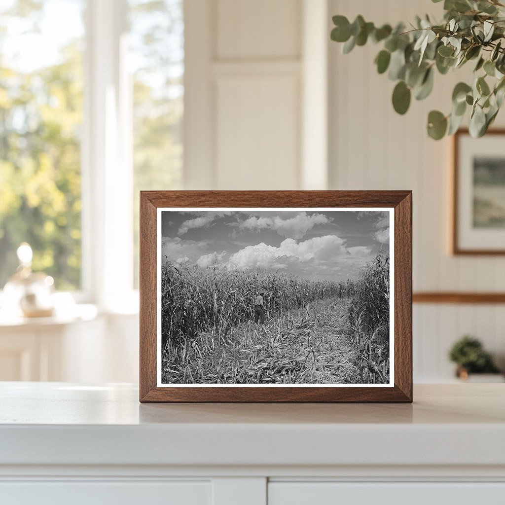 Cornfield in Concho Arizona October 1940 Negative Image