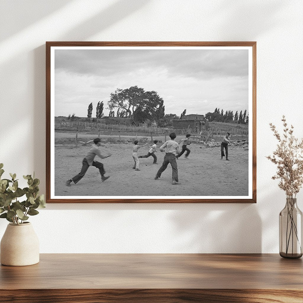 Vintage Schoolchildren Playing in Concho Arizona 1940