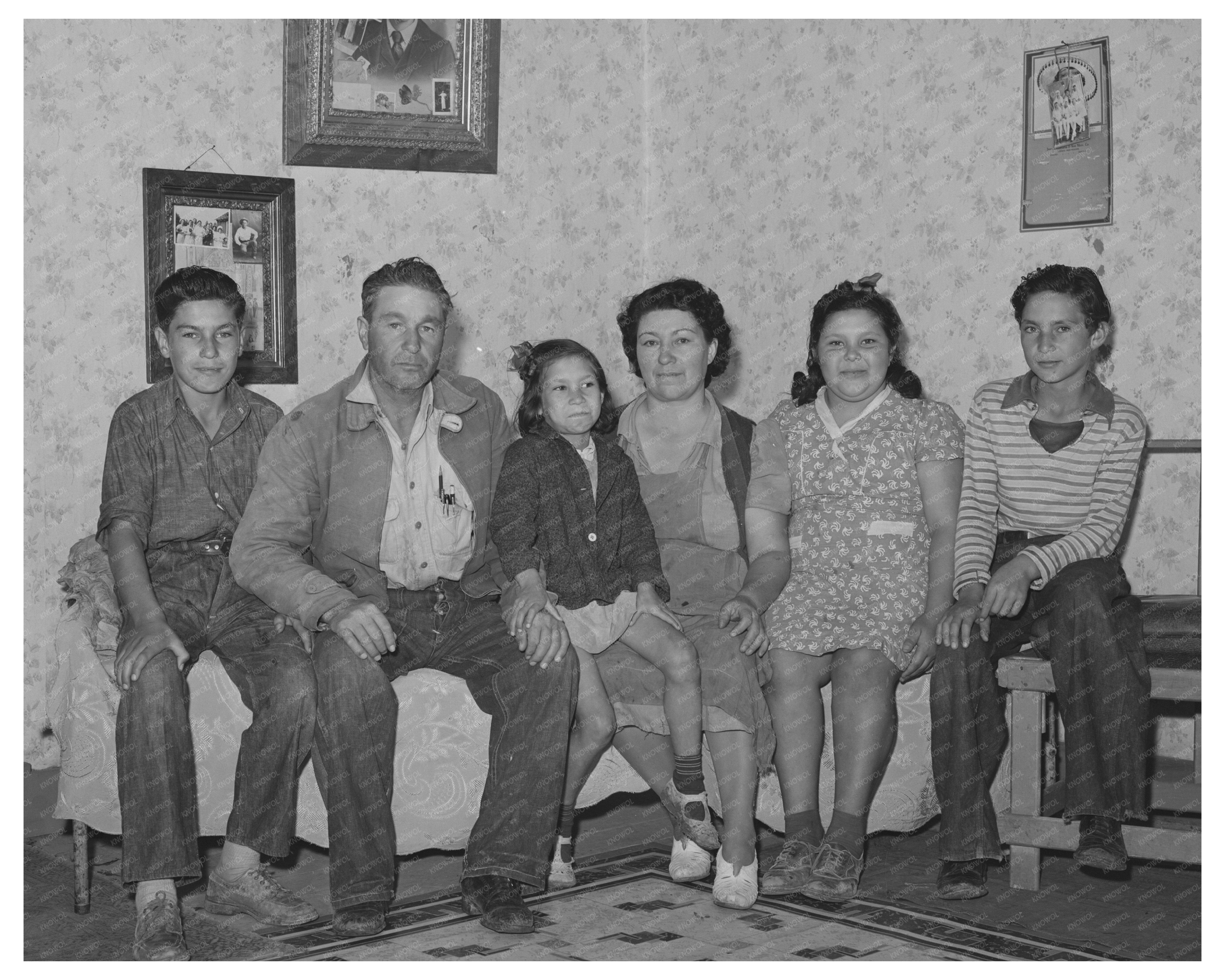 Vintage Family Photo Concho Arizona October 1940