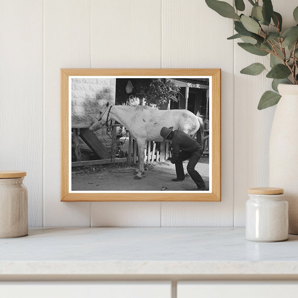 Mormon Farmer Shoe Horse in Santa Clara Utah 1940