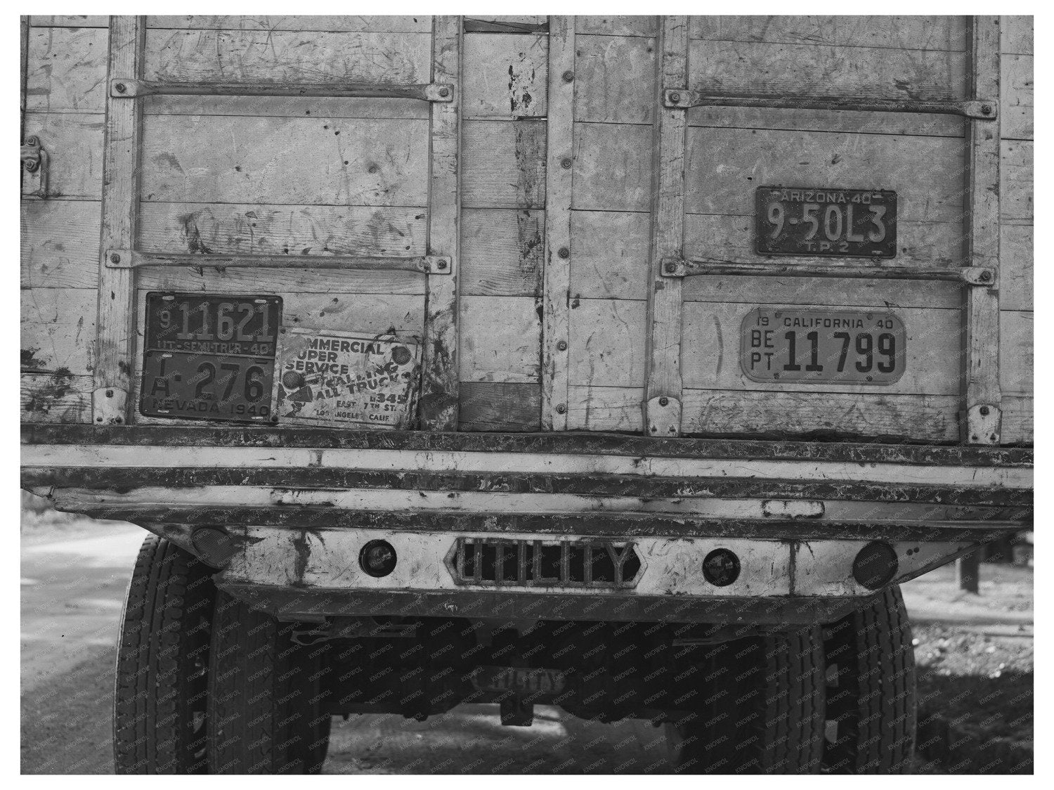 License Plates on Produce Truck Santa Clara Utah 1940