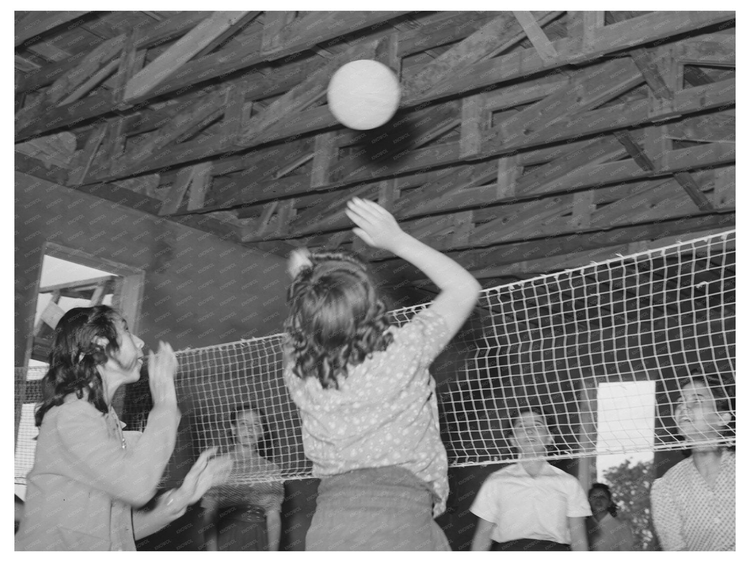 Volleyball Game at School in Concho Arizona October 1940
