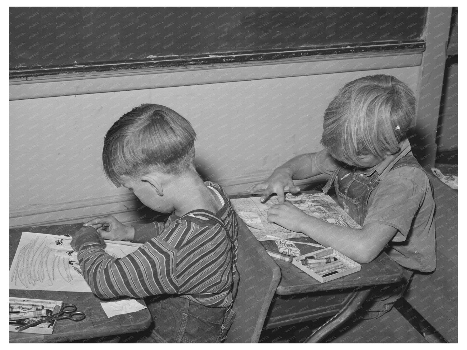 Schoolchildren in Santa Clara Utah October 1940