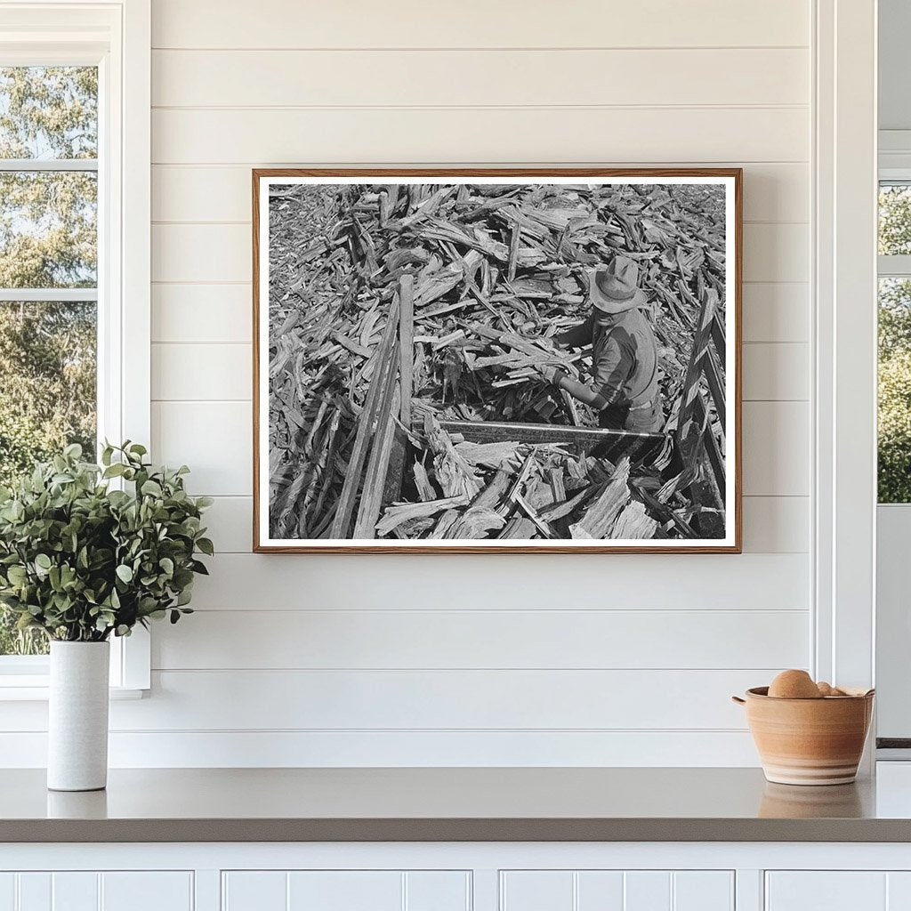 Wood Loading Scene in Concho Arizona October 1940