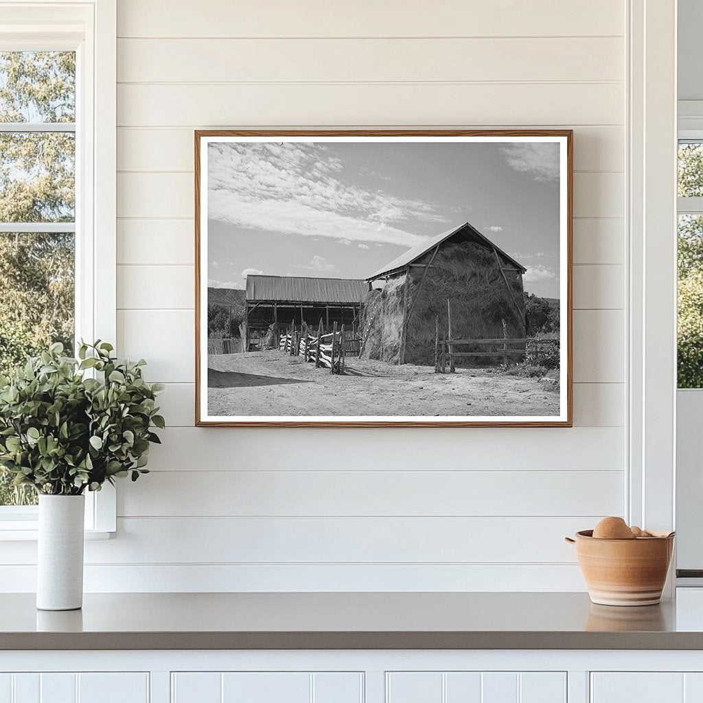 Mormon Farm Building Under Construction Santa Clara Utah 1940