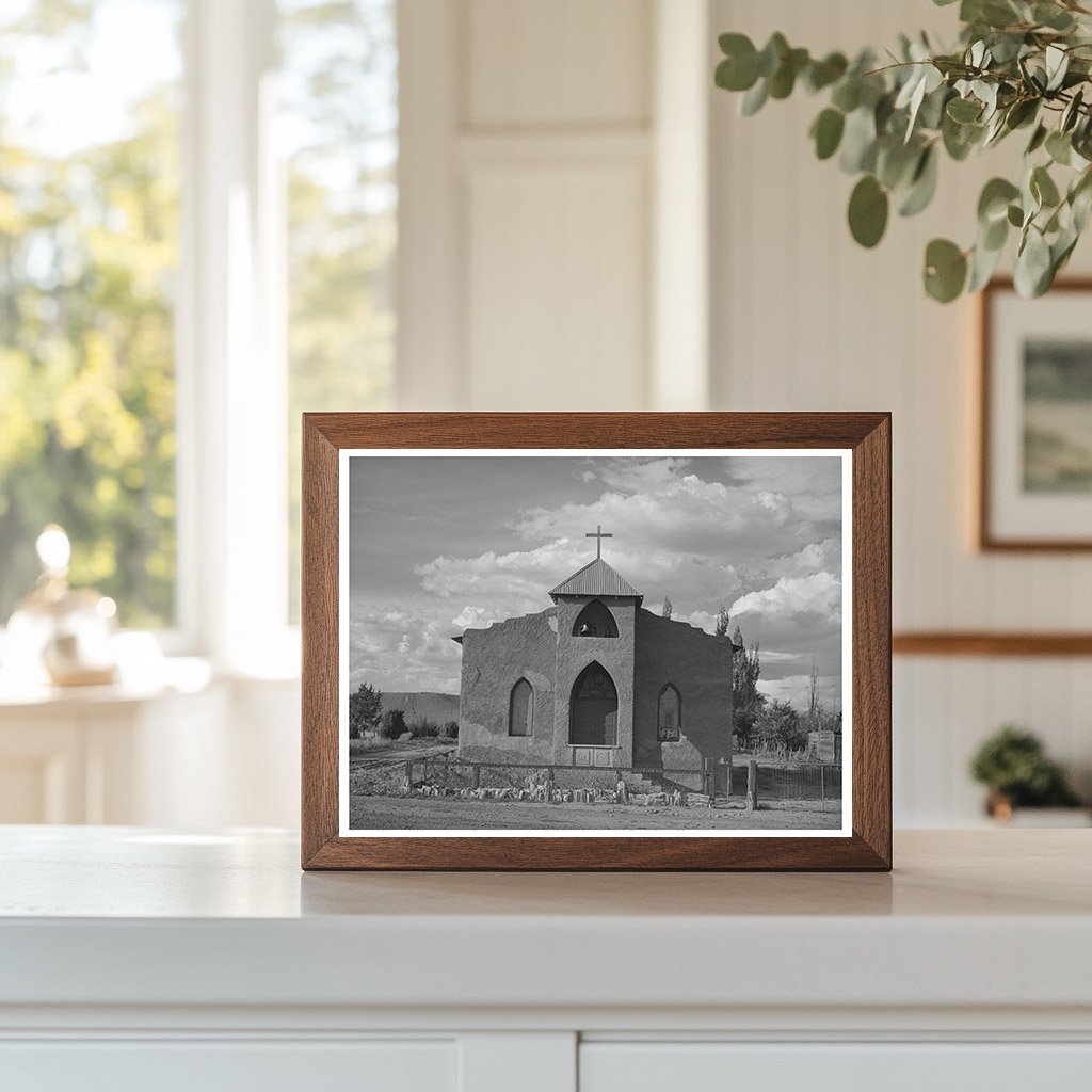 Concho Church Arizona October 1940 Vintage Photograph