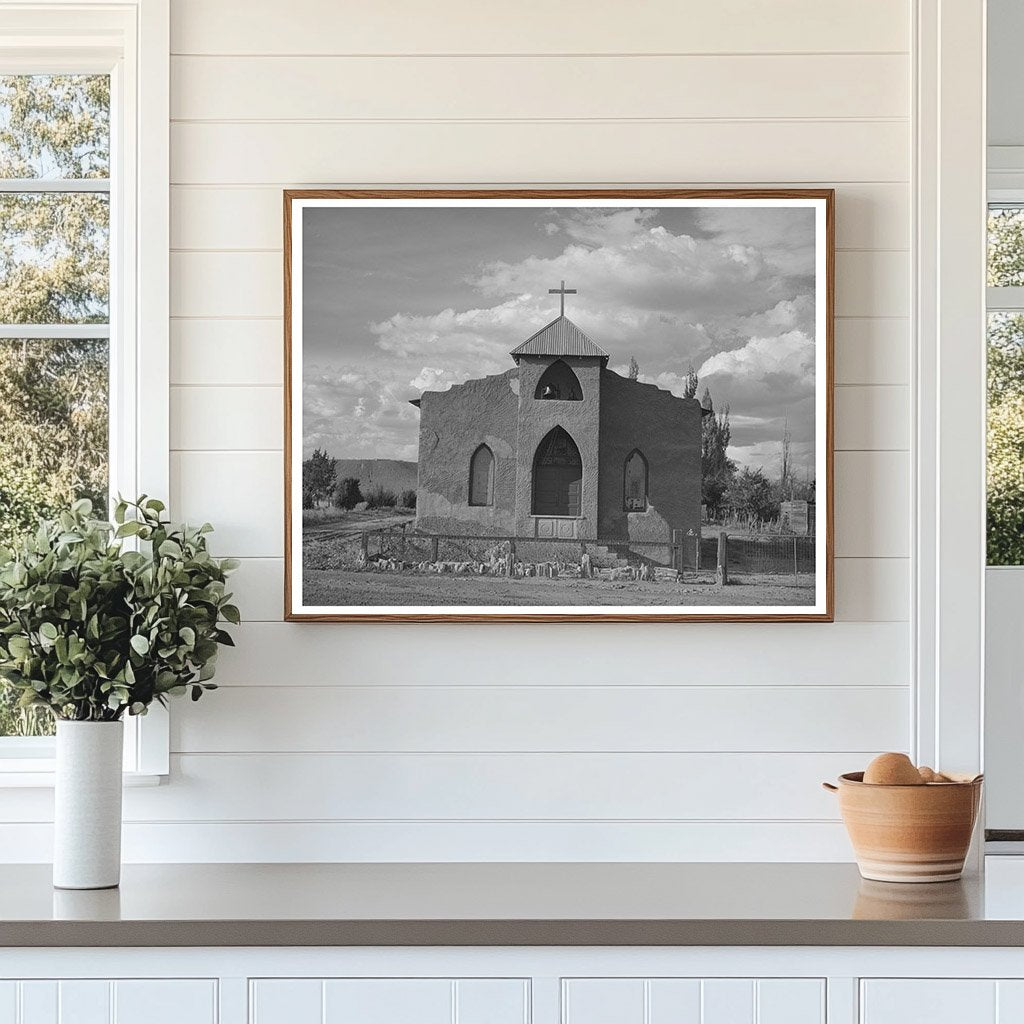 Concho Church Arizona October 1940 Vintage Photograph