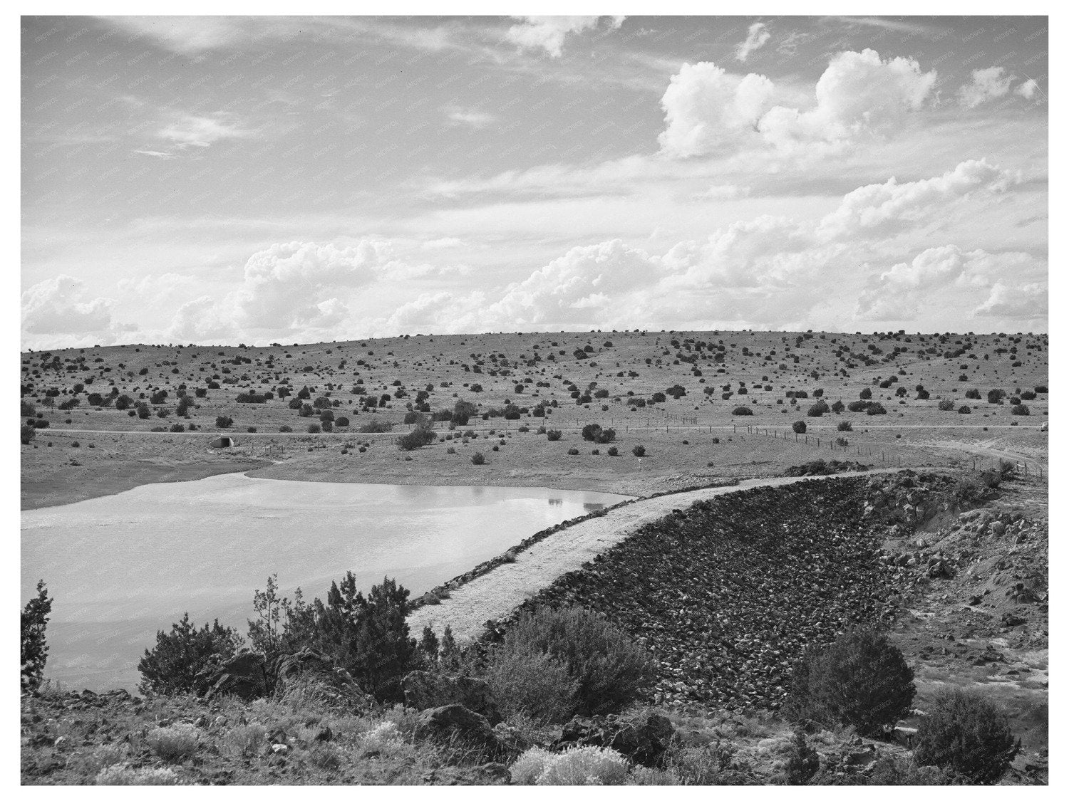 Main Dam Concho Arizona Vintage Photo 1940s