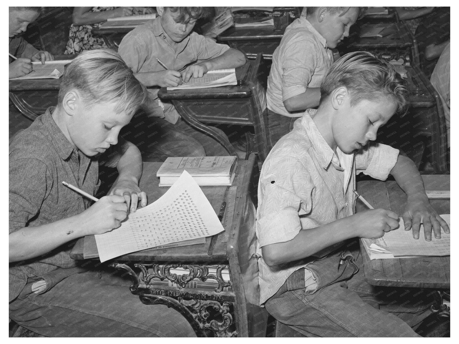 Mormon Boys in School Santa Clara Utah October 1940