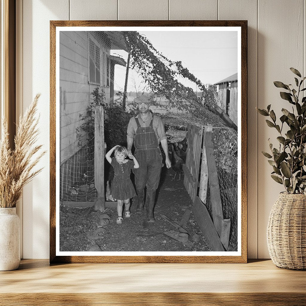 John Frost and Daughter on Tehama County Farm 1940