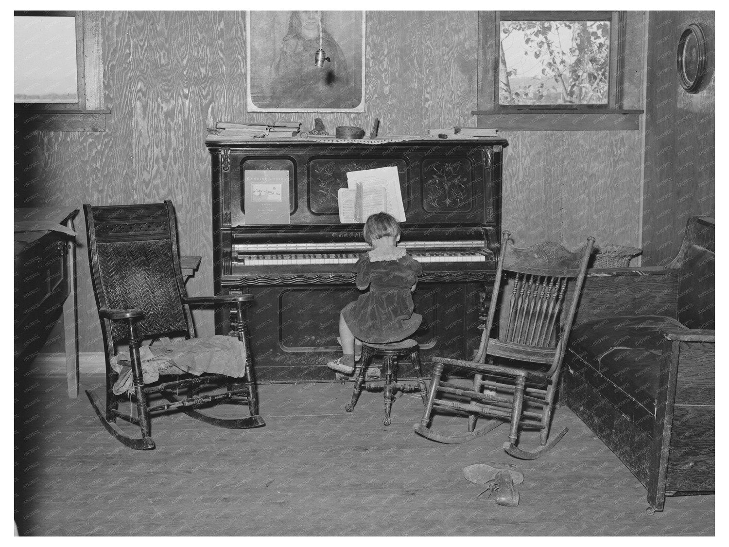 Living Room of John Frosts Farm Home Tehama County 1940