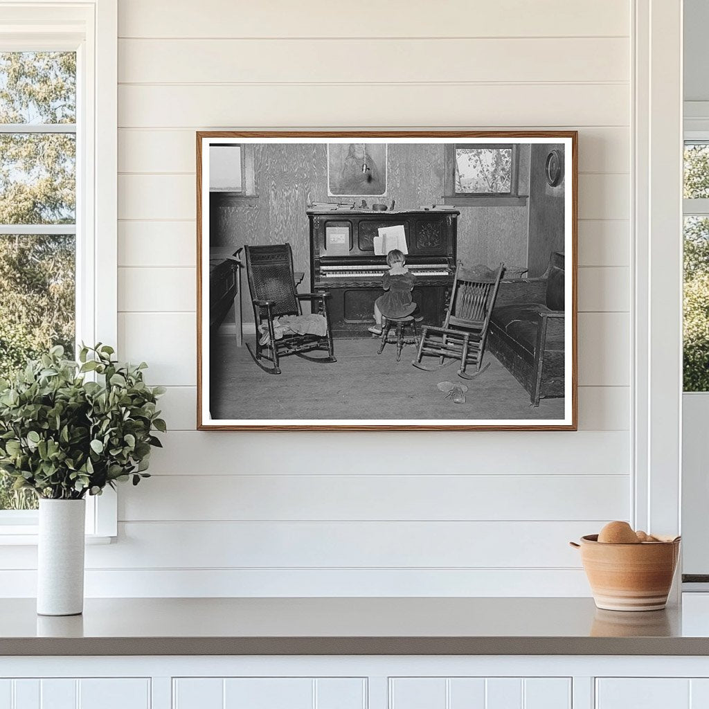 Living Room of John Frosts Farm Home Tehama County 1940