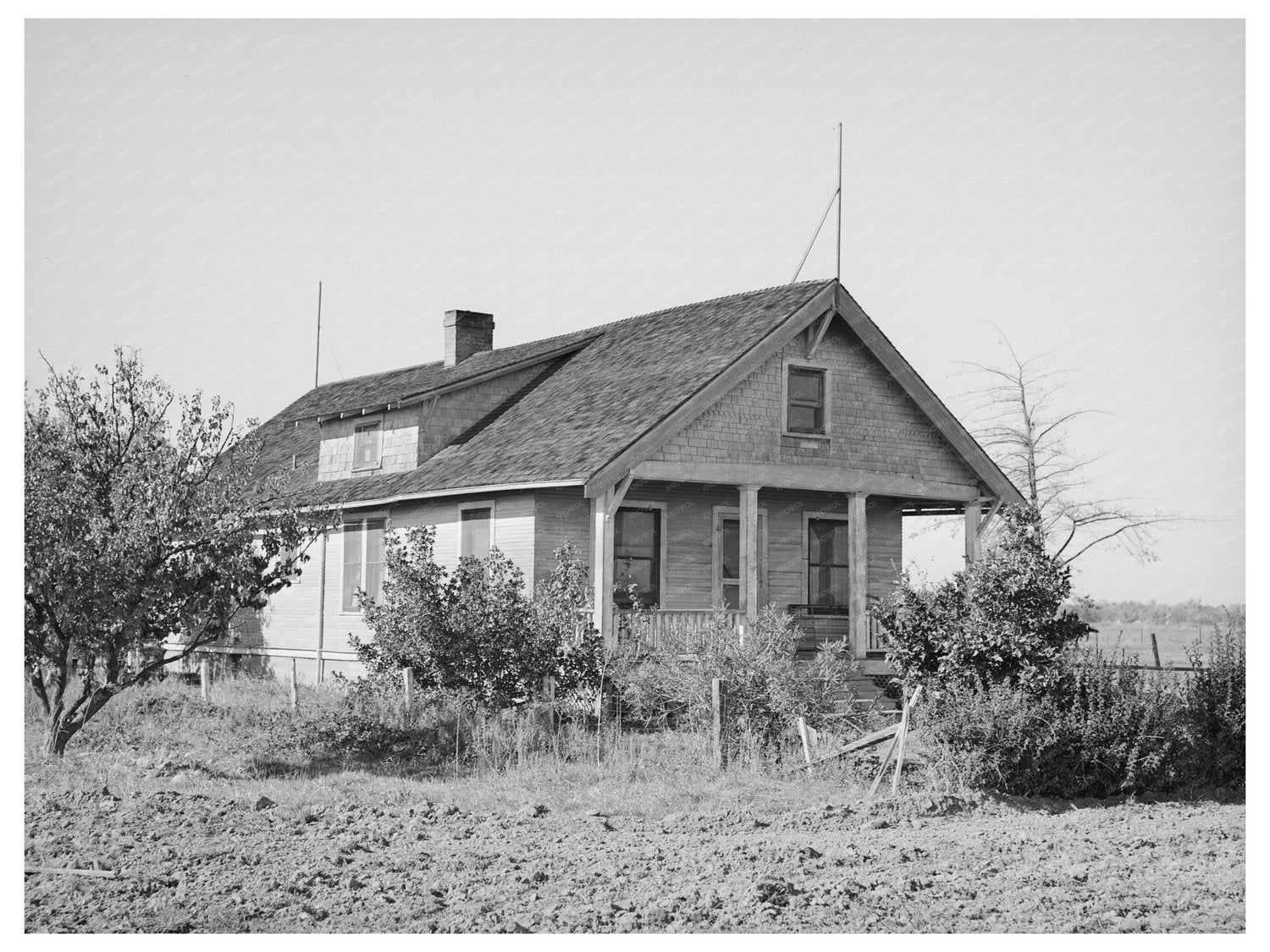 Elof Hansen Farm Home Yuba County California 1940 Photo
