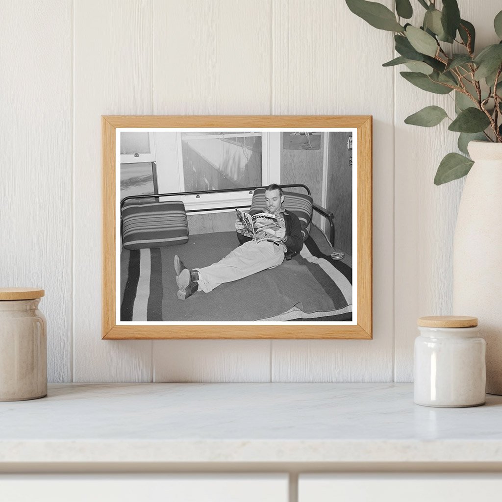 Worker in Bunkhouse at Earl Fruit Company Ranch 1940