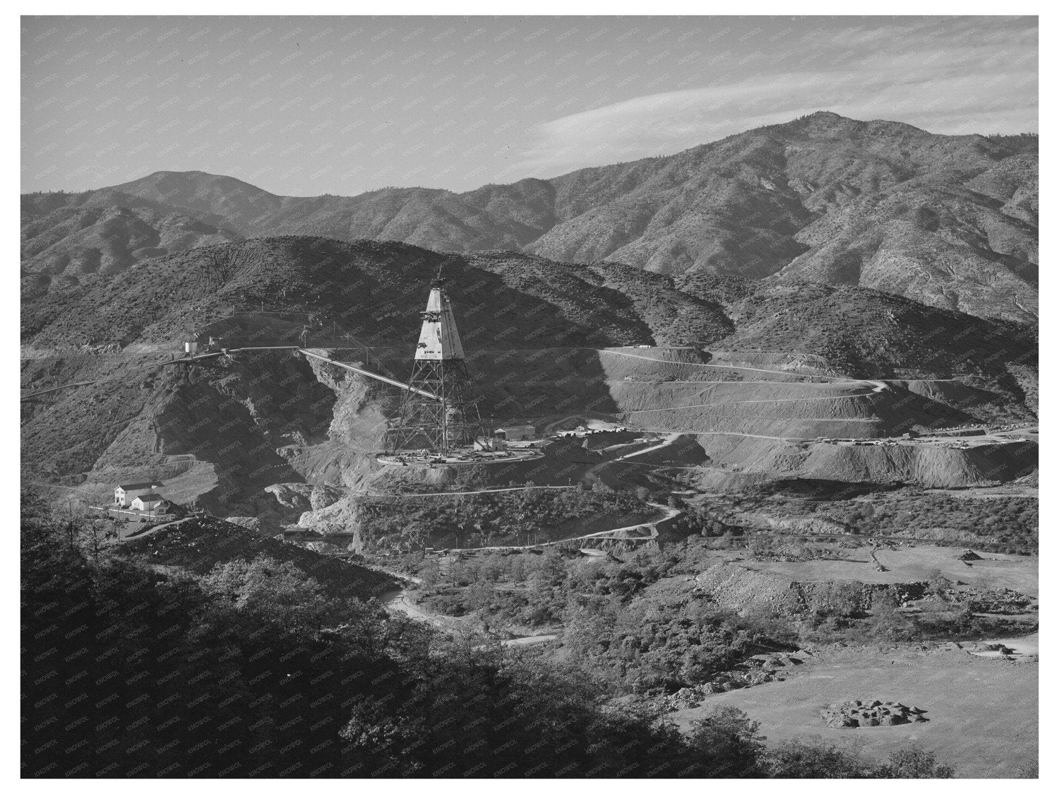 Shasta Dam Construction Central Tower November 1940