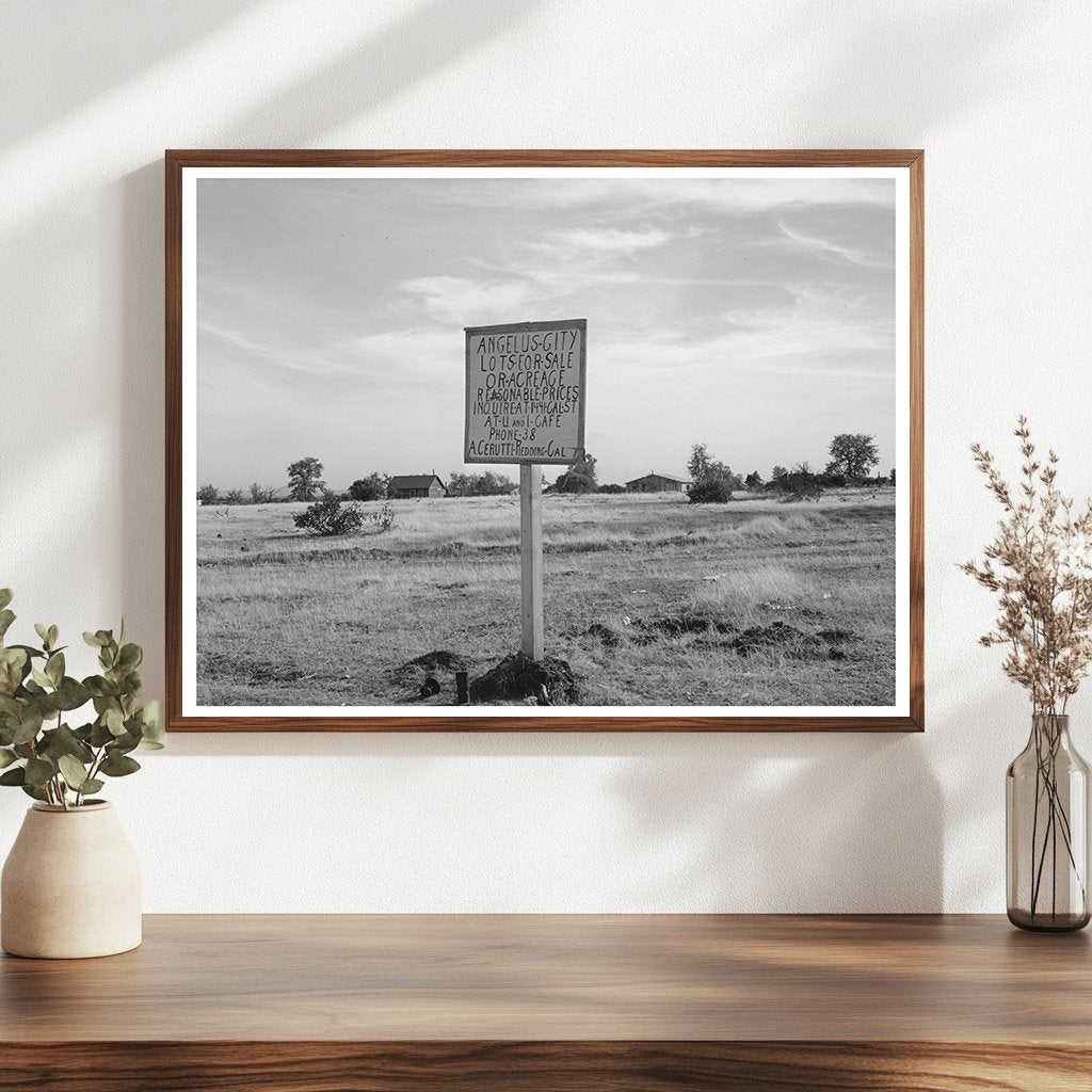 Angelus City Sign November 1940 California History