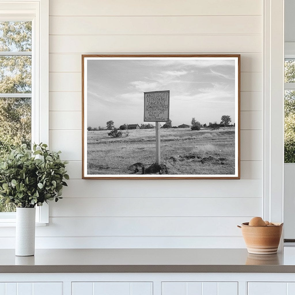 Angelus City Sign November 1940 California History