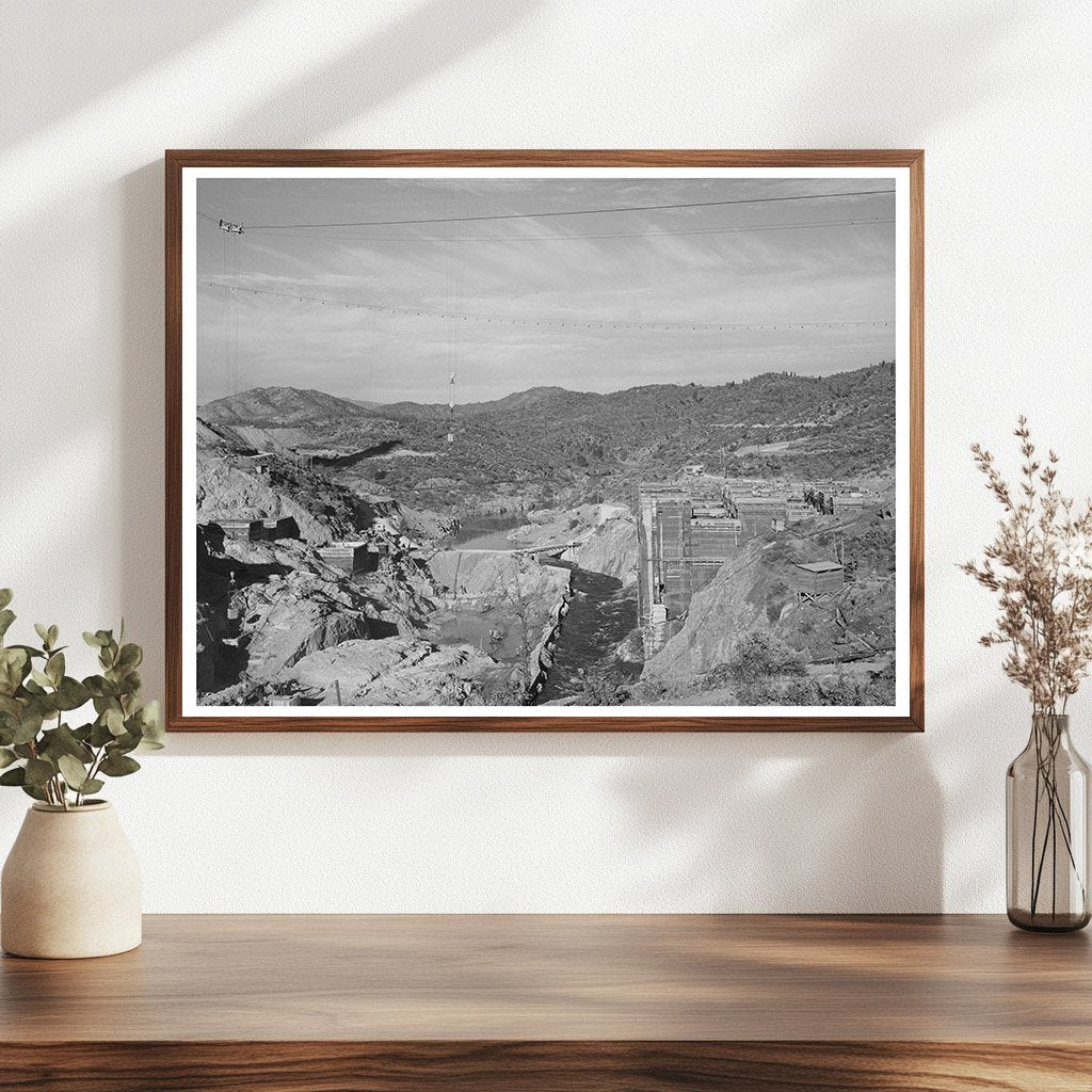 Shasta Dam Under Construction Shasta County California 1940