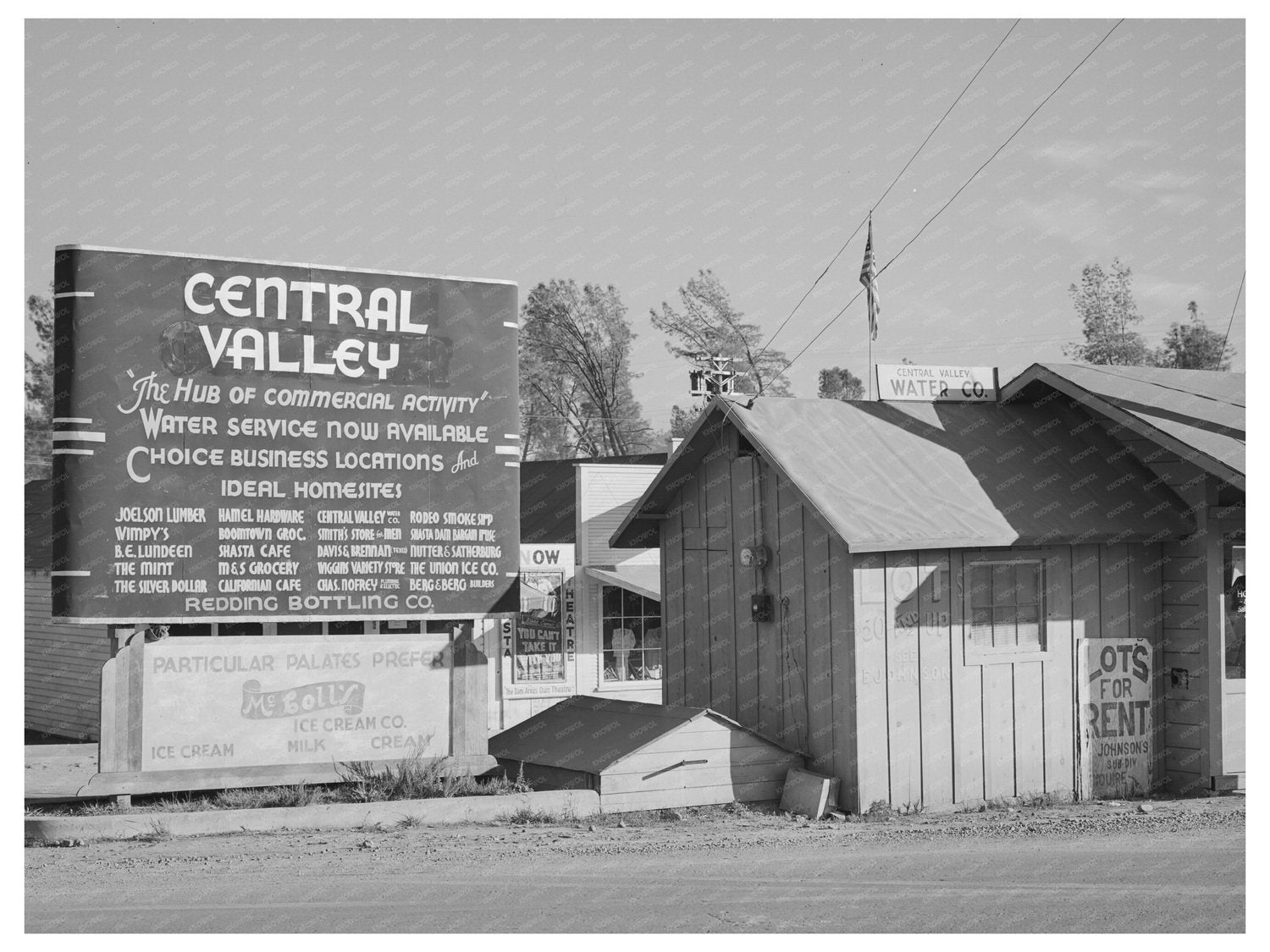 1940 Central Valley Real Estate Office Sign Image