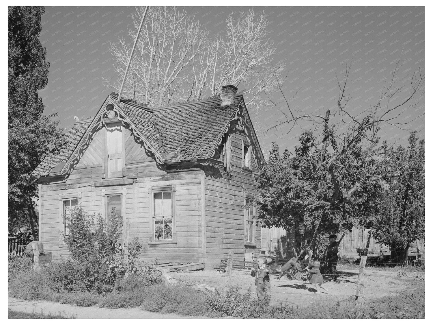 Vintage 1940 Photo of Old Mormon House in Tropic Utah