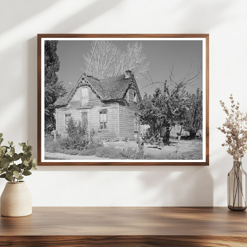 Vintage 1940 Photo of Old Mormon House in Tropic Utah