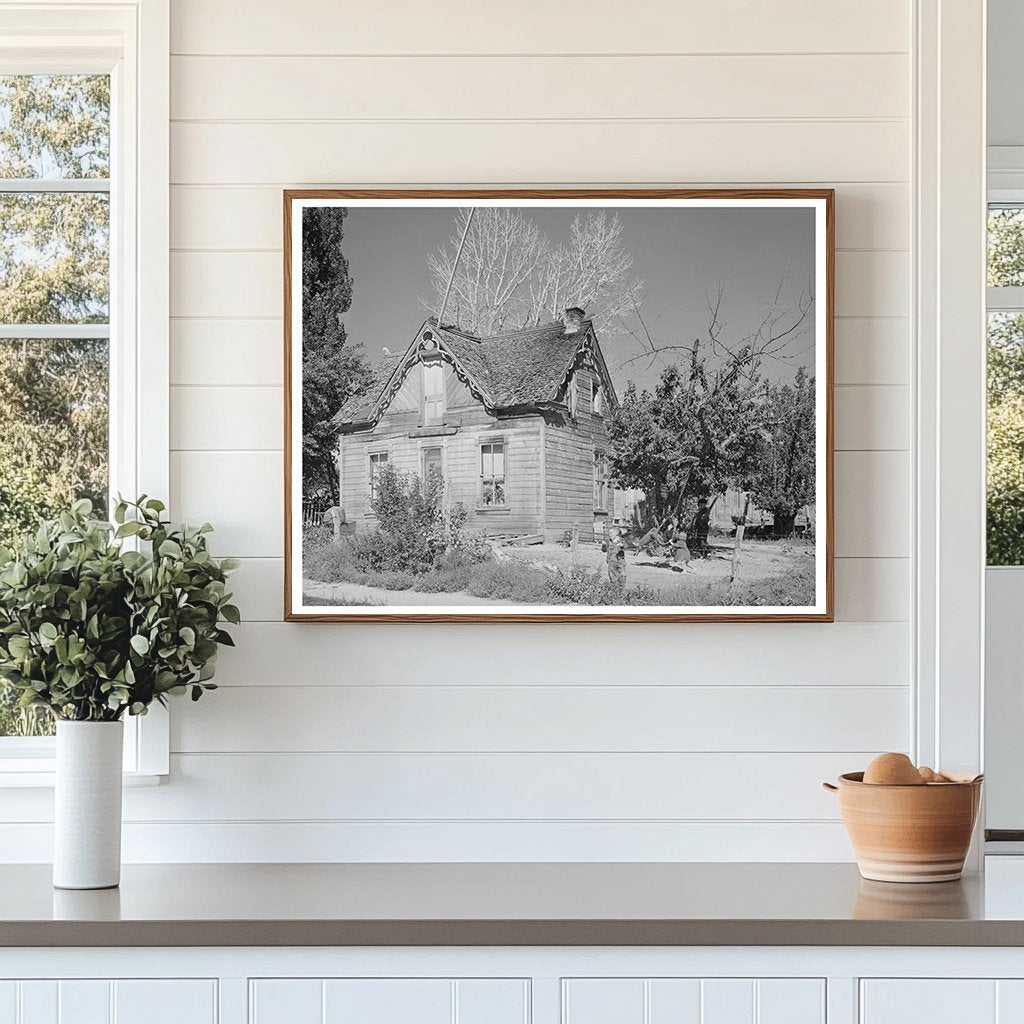 Vintage 1940 Photo of Old Mormon House in Tropic Utah