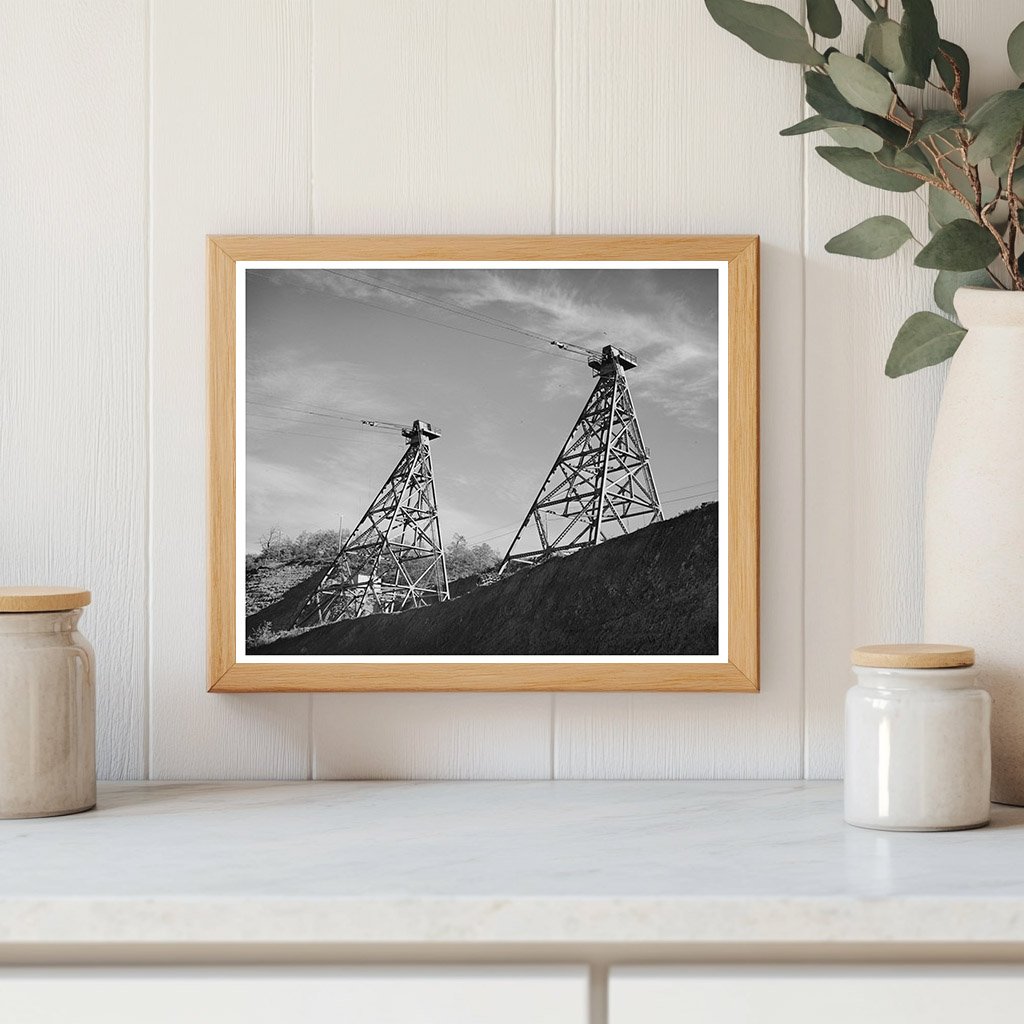 Shasta Dam Construction Towers November 1940 Image