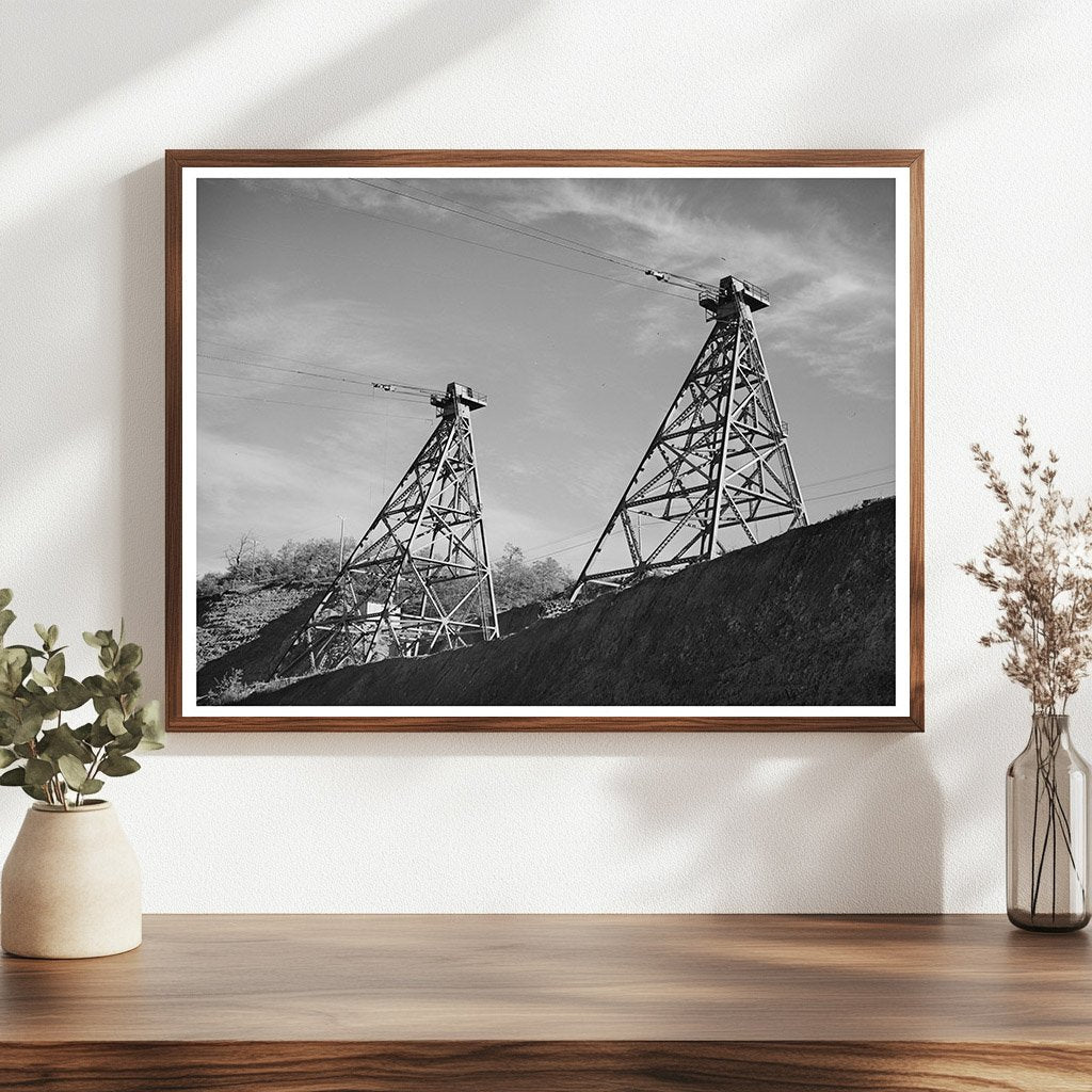 Shasta Dam Construction Towers November 1940