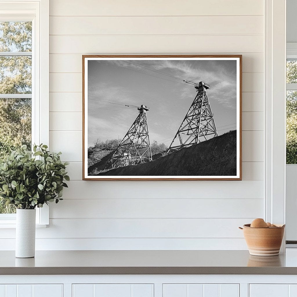 Shasta Dam Construction Towers November 1940