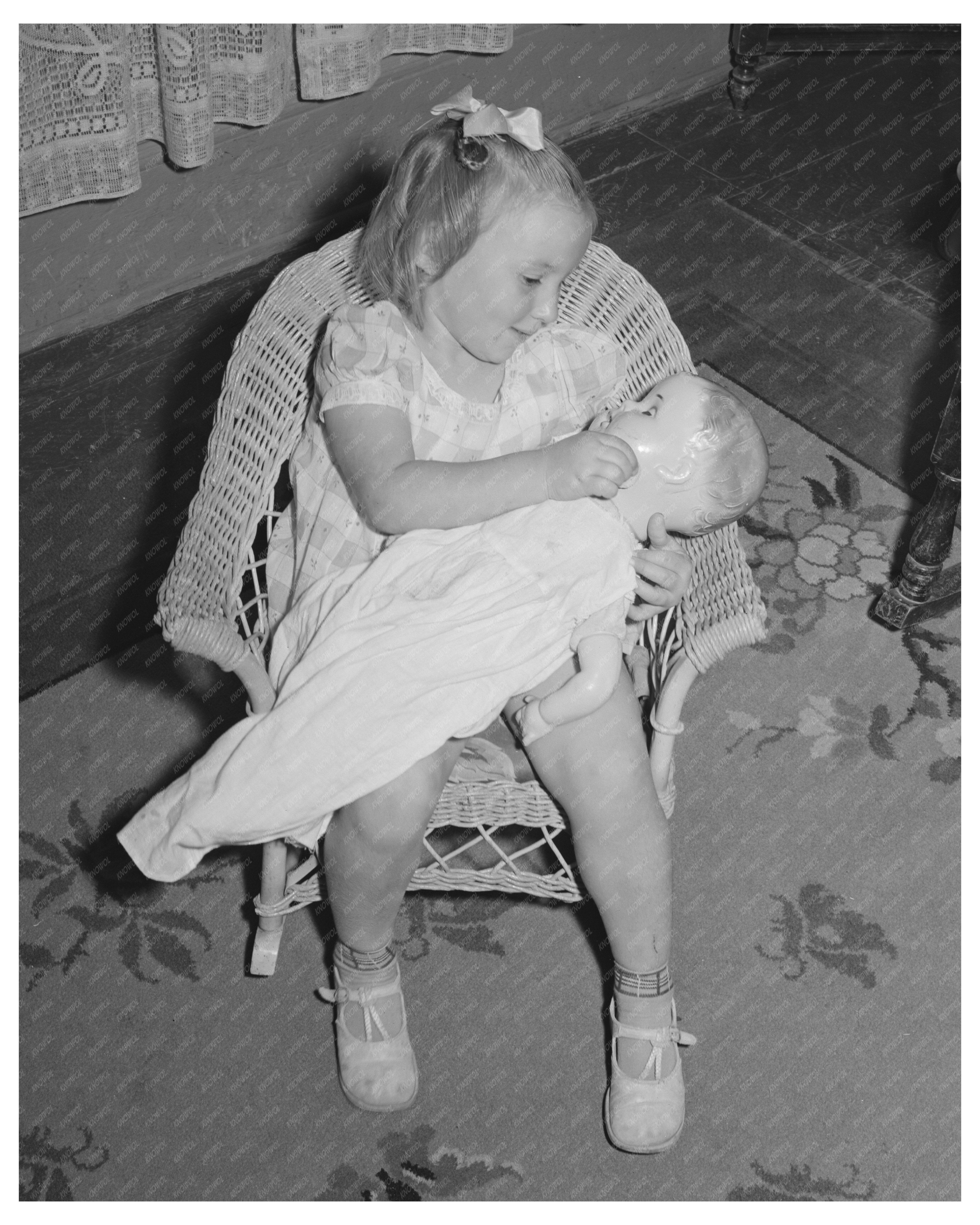 Mormon Farmer Child Playing in Santa Clara Utah 1940