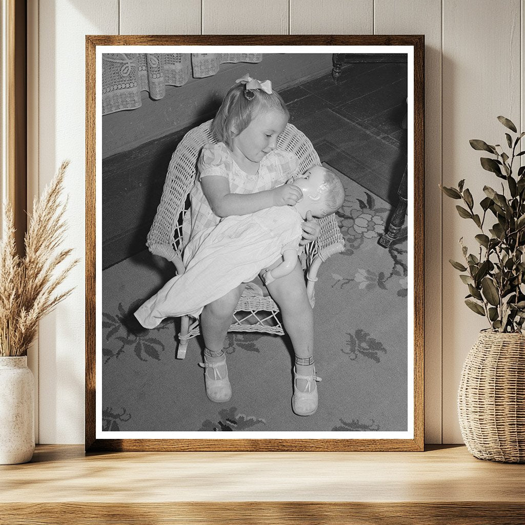 Mormon Farmer Child Playing in Santa Clara Utah 1940