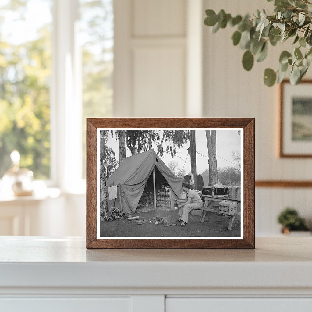 1940 Family Living in Tent Mission Valley California