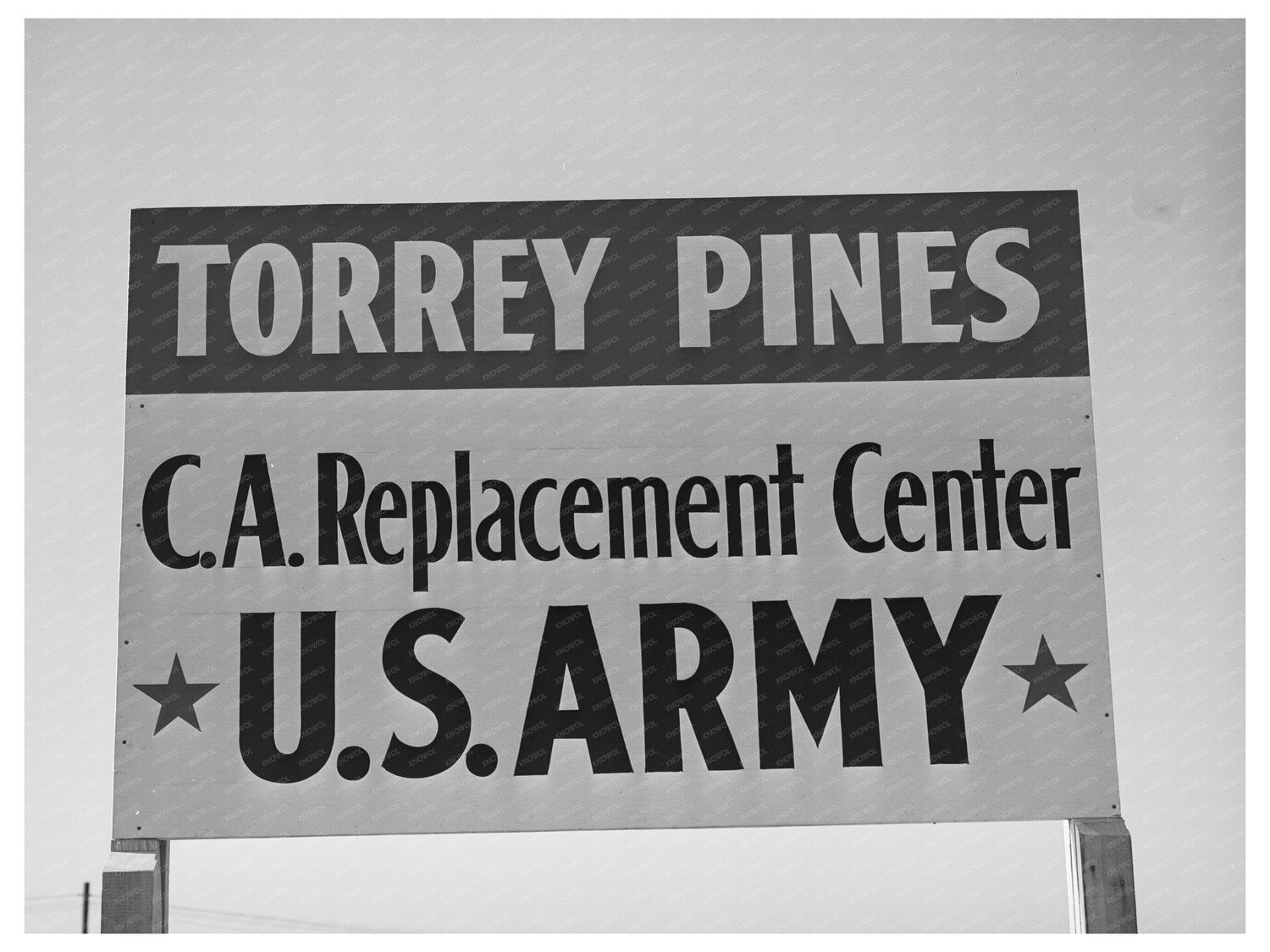 Torrey Pines Signage December 1940 San Diego California