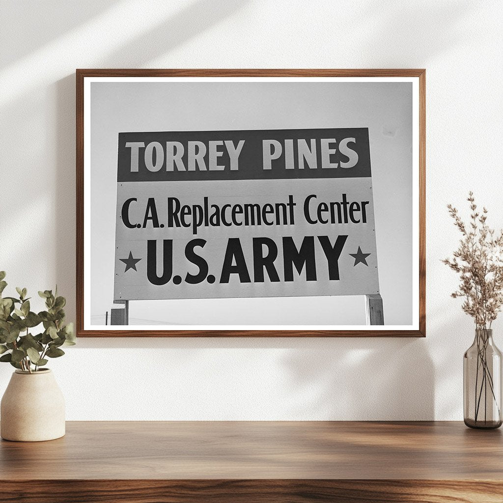 Torrey Pines Signage December 1940 San Diego California