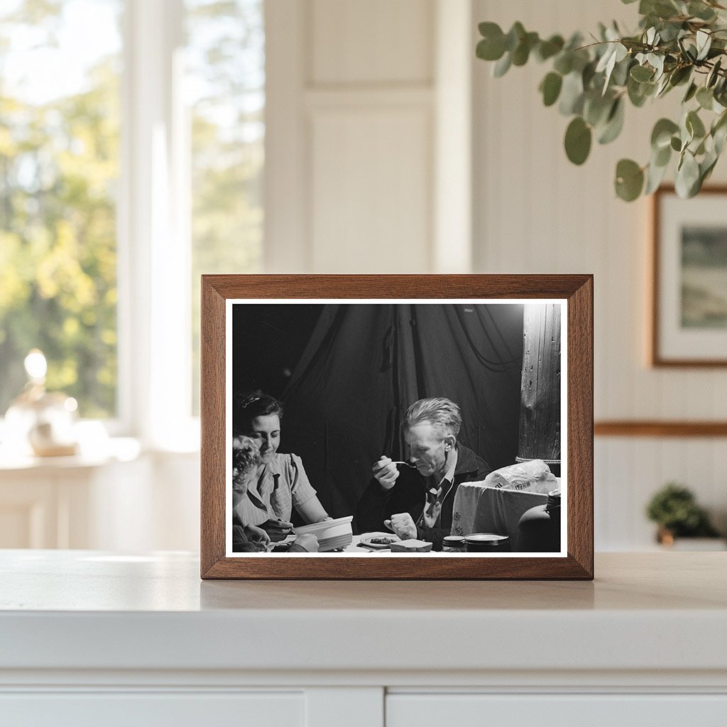 Family Supper in Tent-Home Mission Valley California 1940