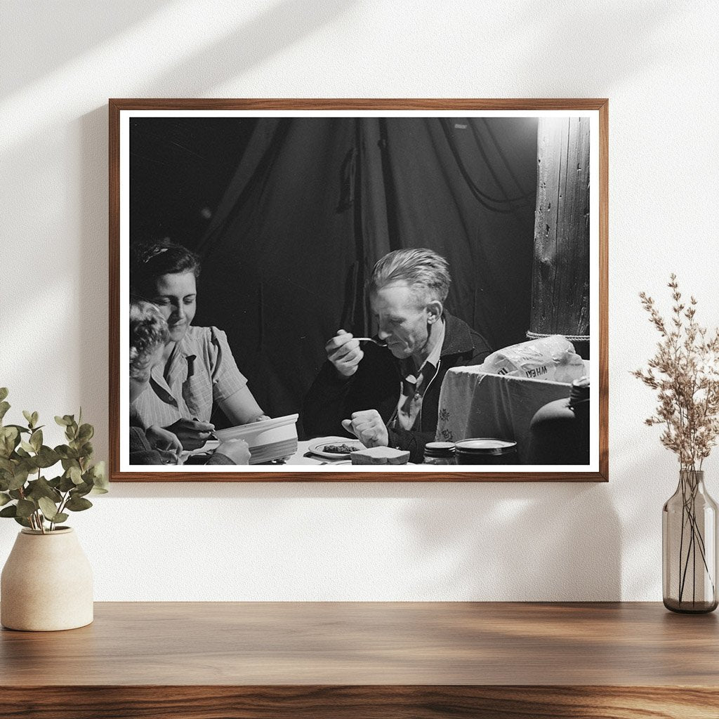 Family Supper in Tent-Home Mission Valley California 1940