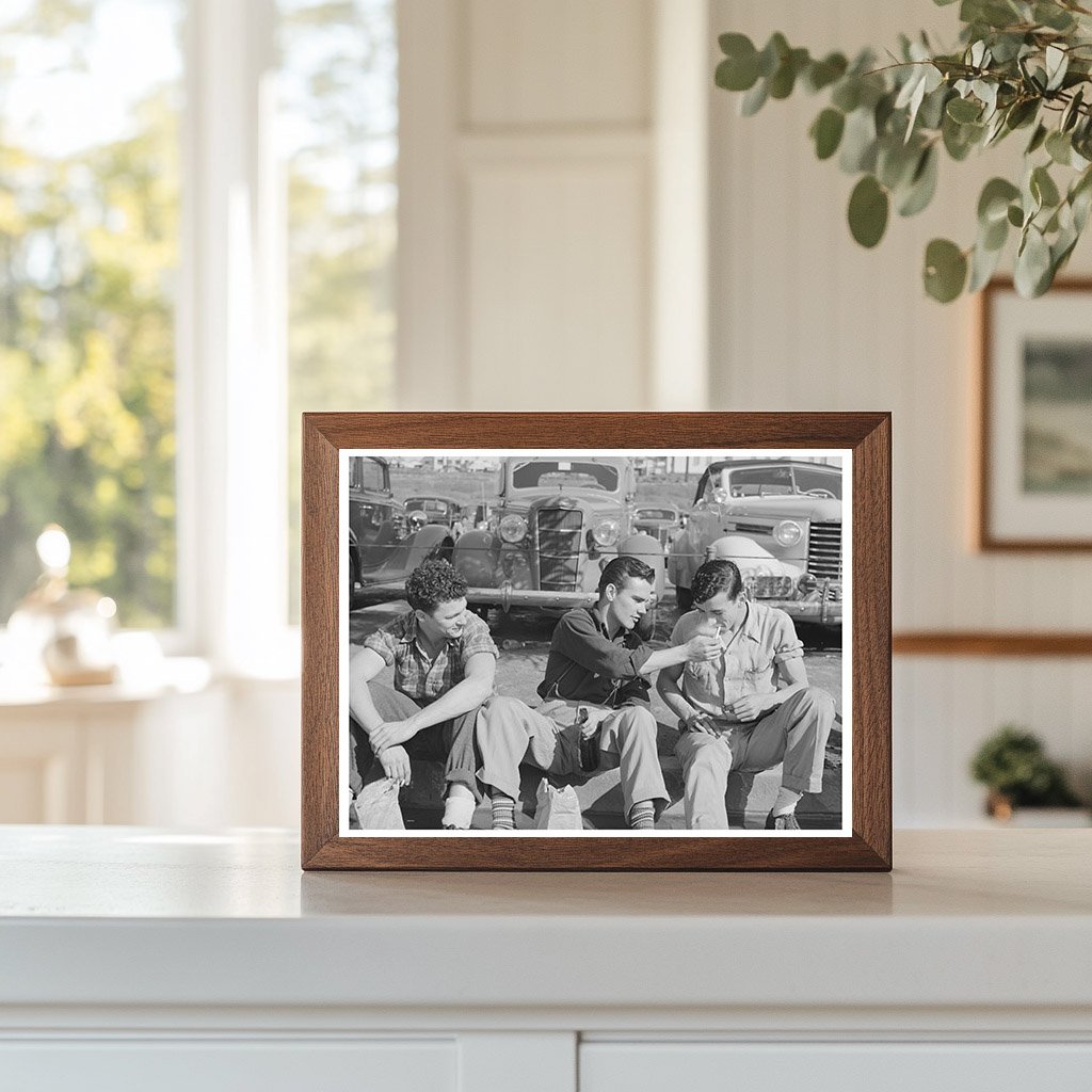 Workmen Lunch Break at Consolidated Airplane Factory 1940