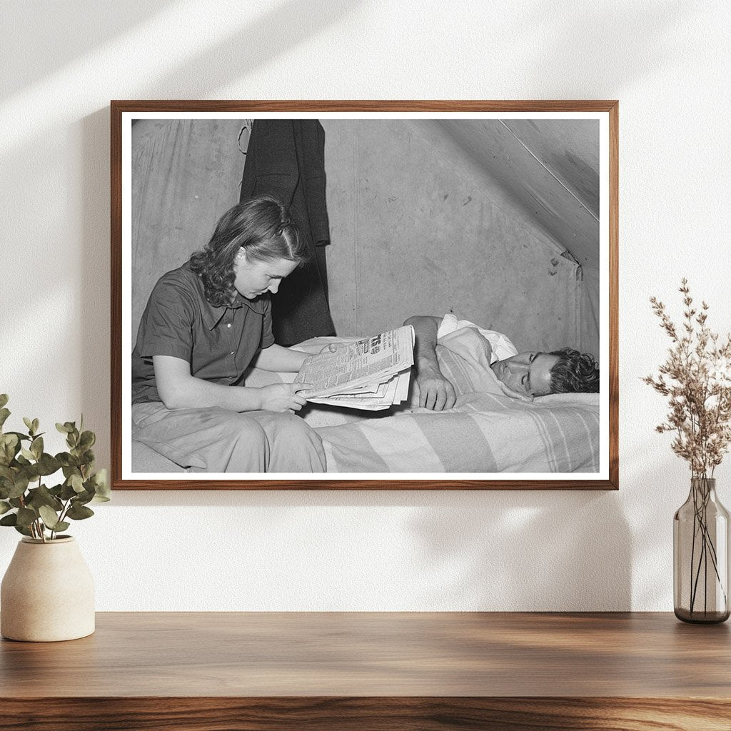 Concrete Worker Rests as Wife Searches for Apartments 1940