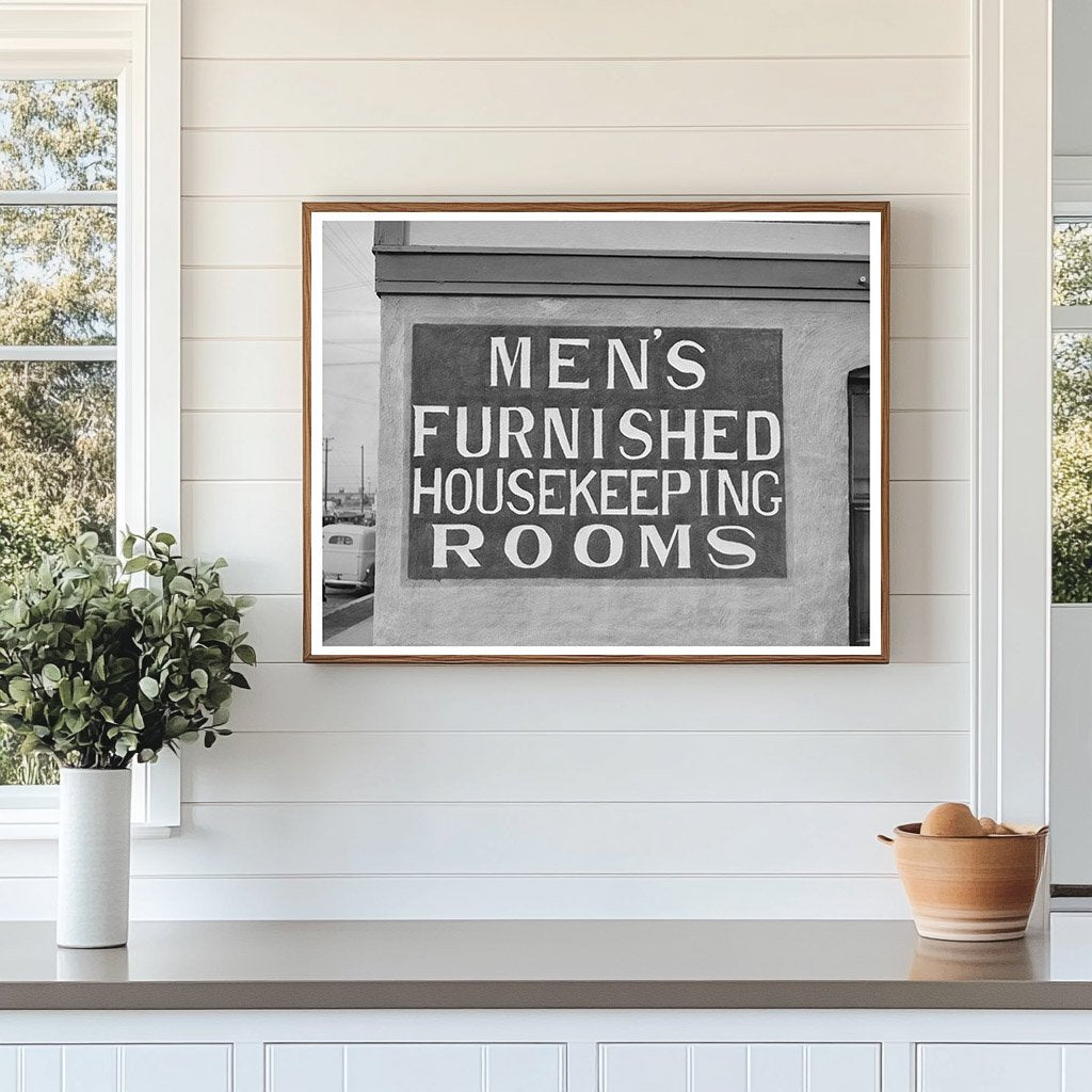 Rooms for Rent Sign San Diego December 1940