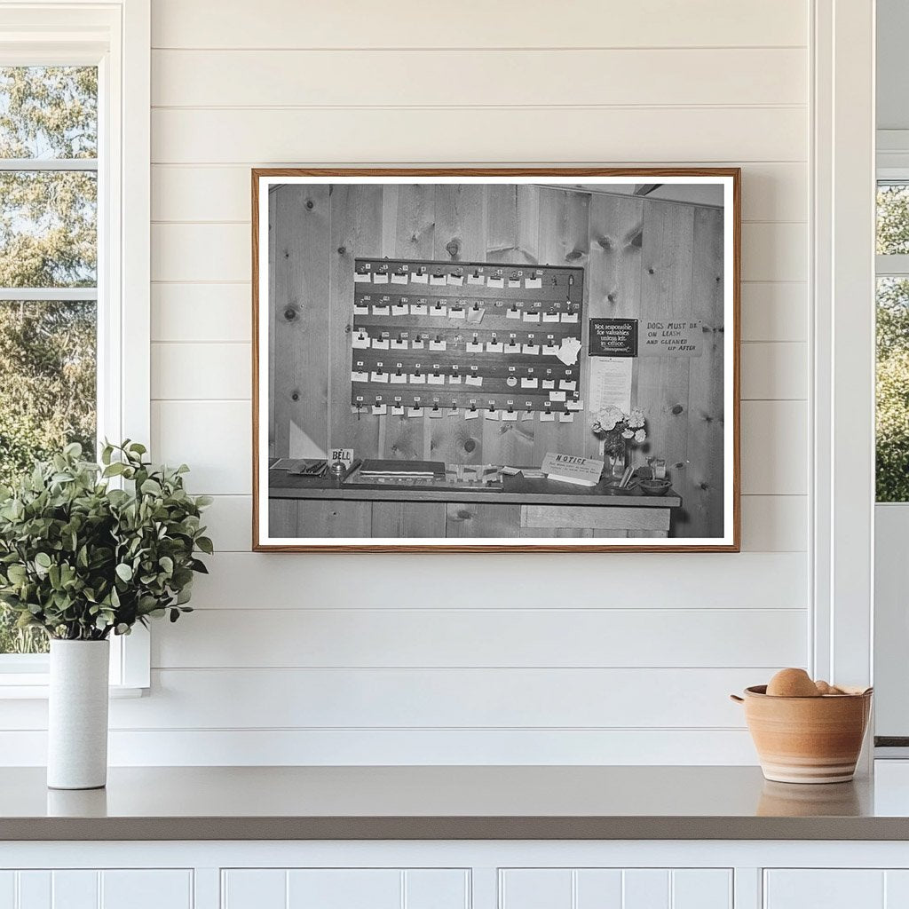 San Diego Tourist Court Keys and Desk December 1940